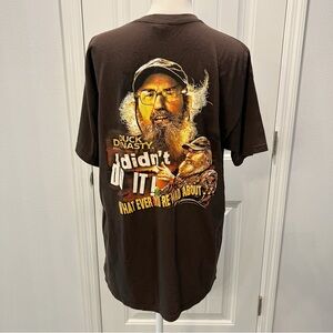 Duck Dynasty Uncle Si Graphic T-Shirt Size Large Brown Humor